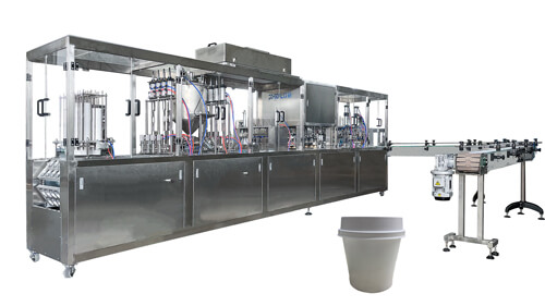 Filling and sealing machine, filling machine automatic sealing machine