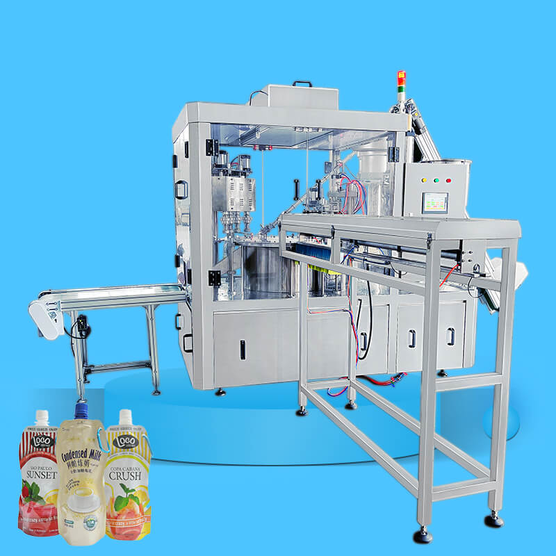 Automatic Stand Up Pouch Liquid juice ketchup sauce packaging Filling And Capping Machine